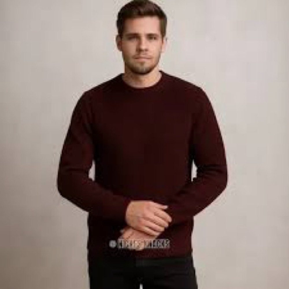 Karbon large Men's Classic Maroon Crewneck Sweater